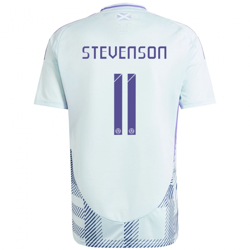 Niño Camiseta Escocia Gus Stevenson #11 Azul Menta Claro 2ª Equipación 24-26 La Camisa