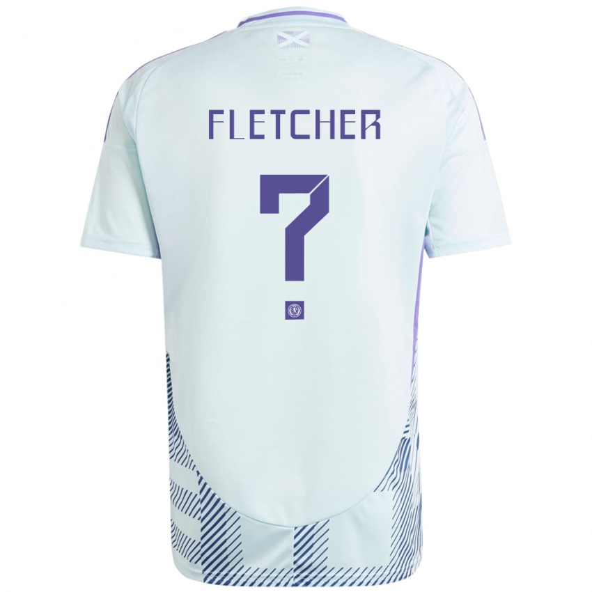 Niño Camiseta Escocia Tyler Fletcher #0 Azul Menta Claro 2ª Equipación 24-26 La Camisa