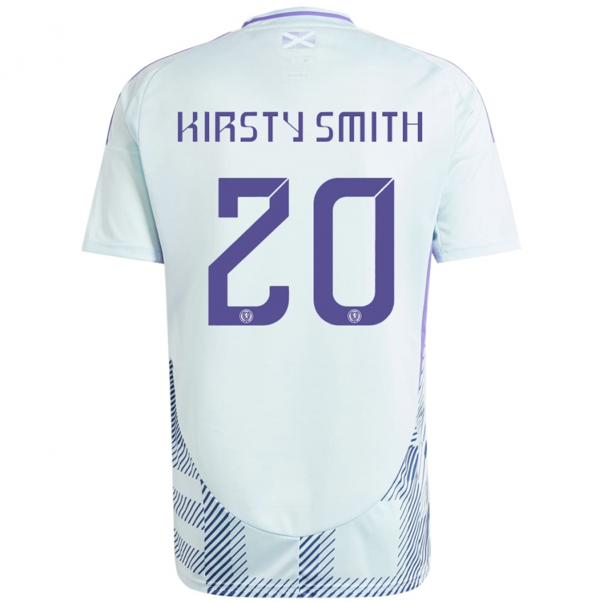 Niño Camiseta Escocia Kirsty Smith #20 Azul Menta Claro 2ª Equipación 24-26 La Camisa