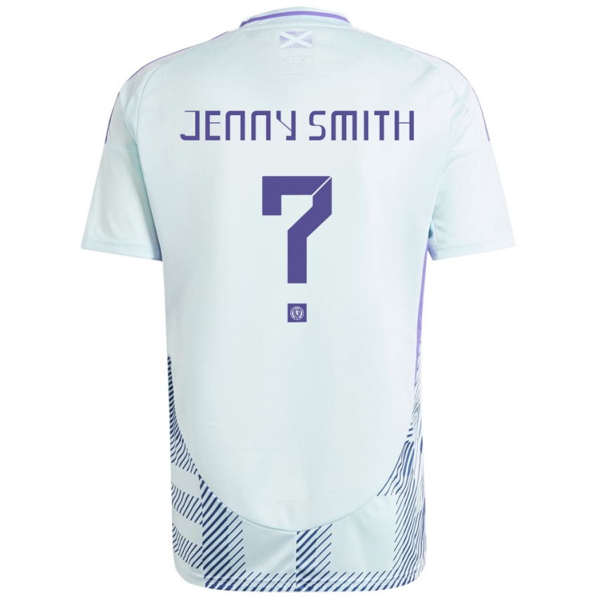 Niño Camiseta Escocia Jenny Smith #0 Azul Menta Claro 2ª Equipación 24-26 La Camisa