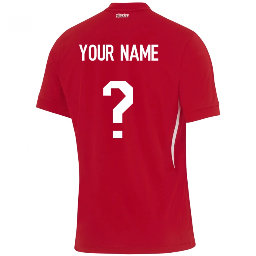 Niño Camiseta Turquía Su Nombre #0 Rojo 2ª Equipación 24-26 La Camisa