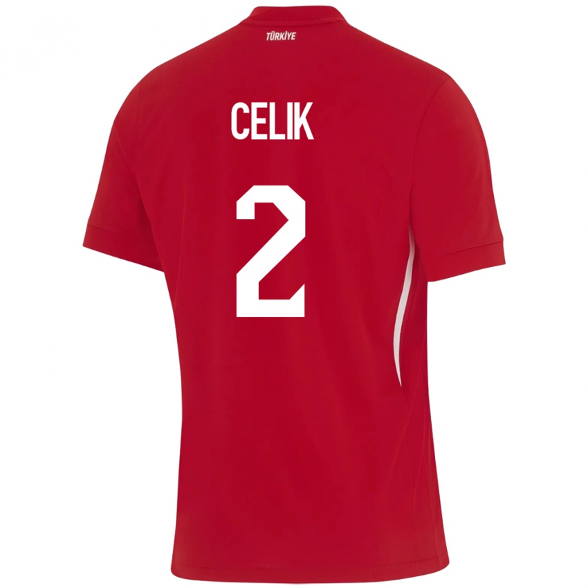 Niño Camiseta Turquía Zeki Çelik #2 Rojo 2ª Equipación 24-26 La Camisa