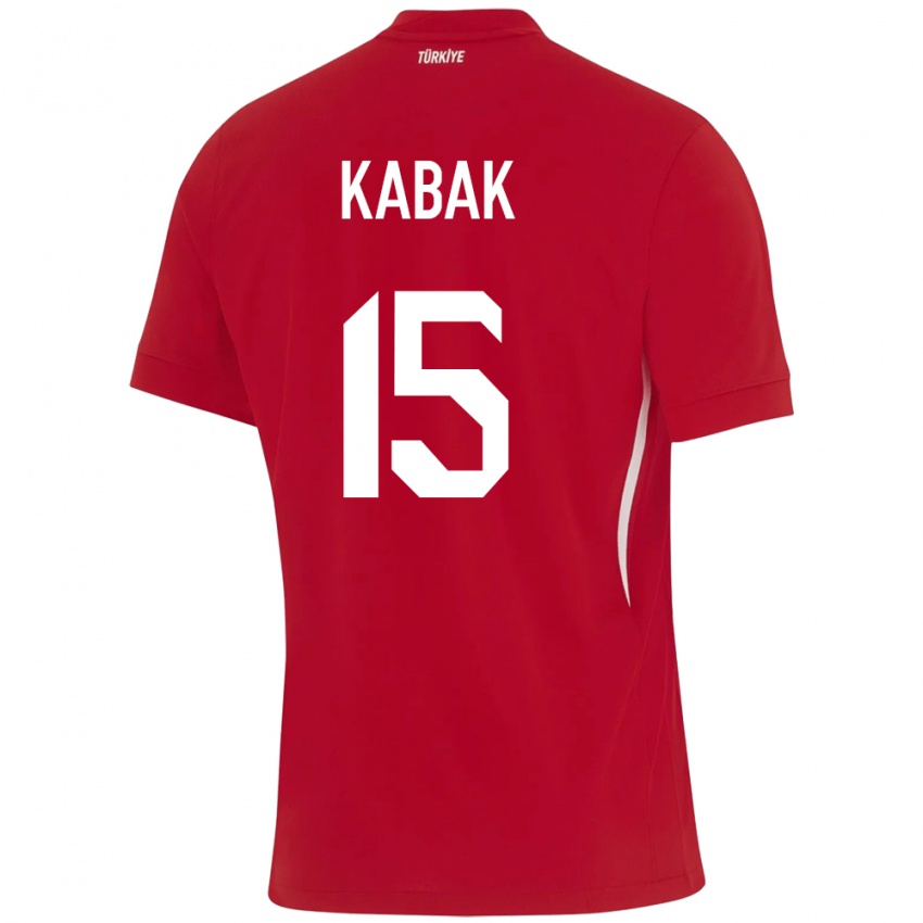 Niño Camiseta Turquía Ozan Kabak #15 Rojo 2ª Equipación 24-26 La Camisa