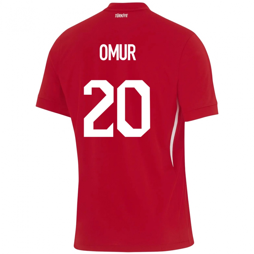 Niño Camiseta Turquía Abdülkadir Ömür #20 Rojo 2ª Equipación 24-26 La Camisa