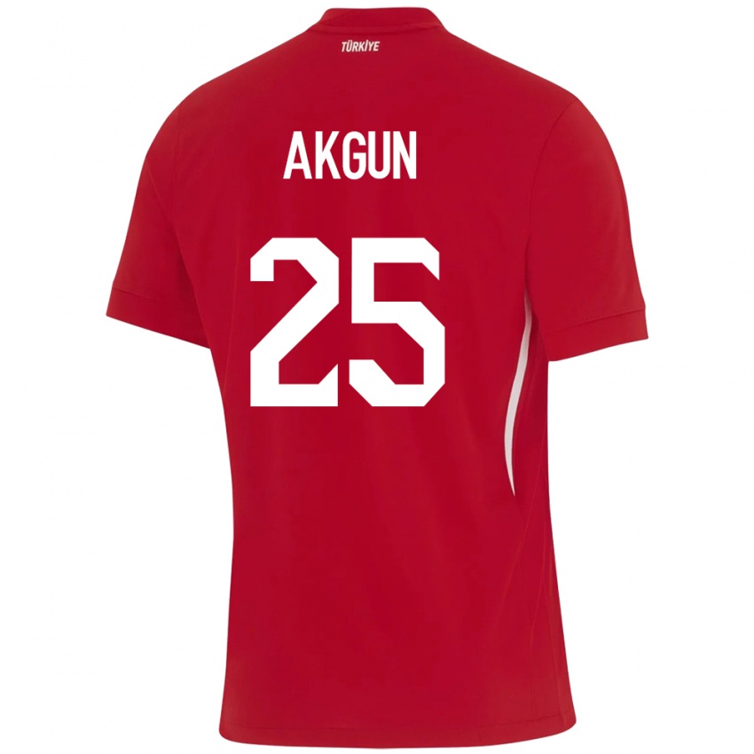 Niño Camiseta Turquía Yunus Akgün #25 Rojo 2ª Equipación 24-26 La Camisa