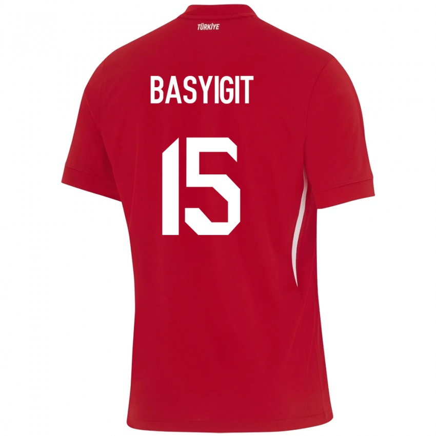 Niño Camiseta Turquía Emirhan Başyiğit #15 Rojo 2ª Equipación 24-26 La Camisa