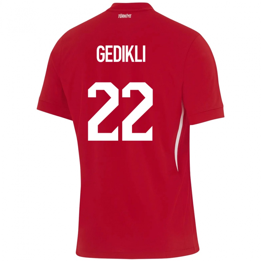 Niño Camiseta Turquía Berkant Gedikli #22 Rojo 2ª Equipación 24-26 La Camisa