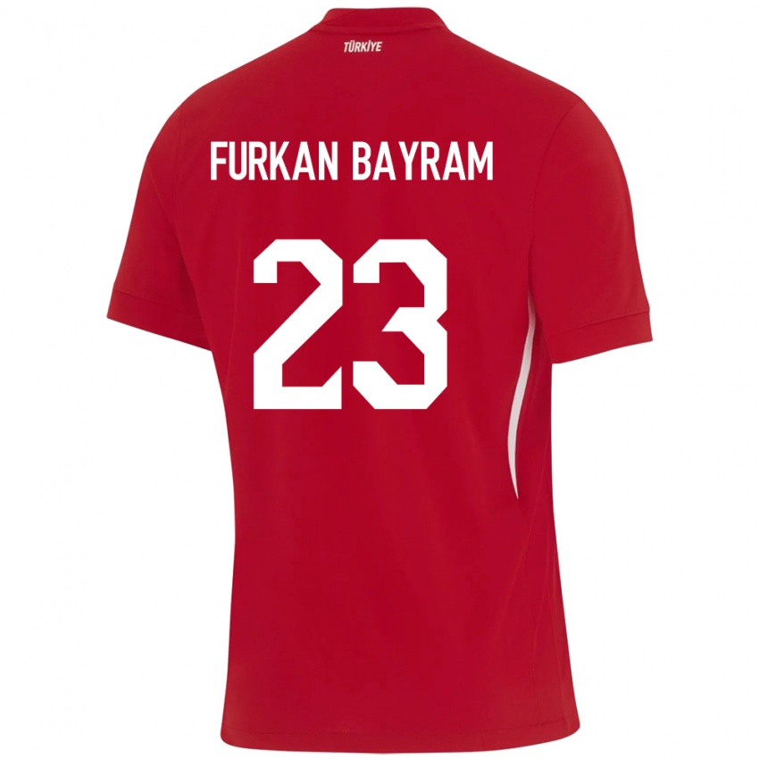 Niño Camiseta Turquía Mert Furkan Bayram #23 Rojo 2ª Equipación 24-26 La Camisa