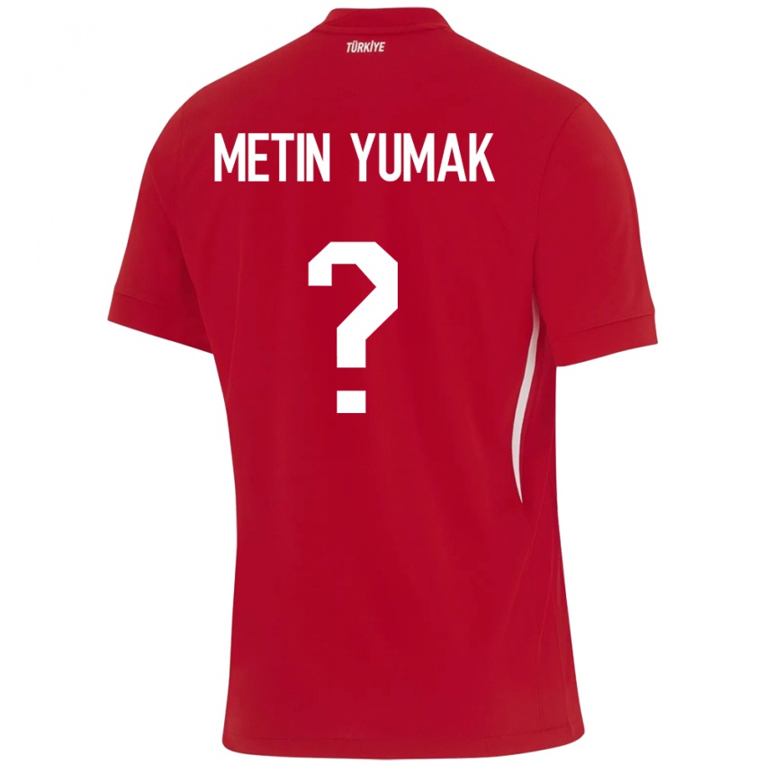 Niño Camiseta Turquía Yiğit Metin Yumak #0 Rojo 2ª Equipación 24-26 La Camisa