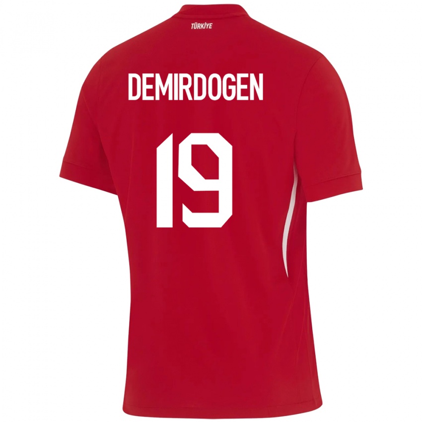 Niño Camiseta Turquía Neslihan Demirdögen #19 Rojo 2ª Equipación 24-26 La Camisa