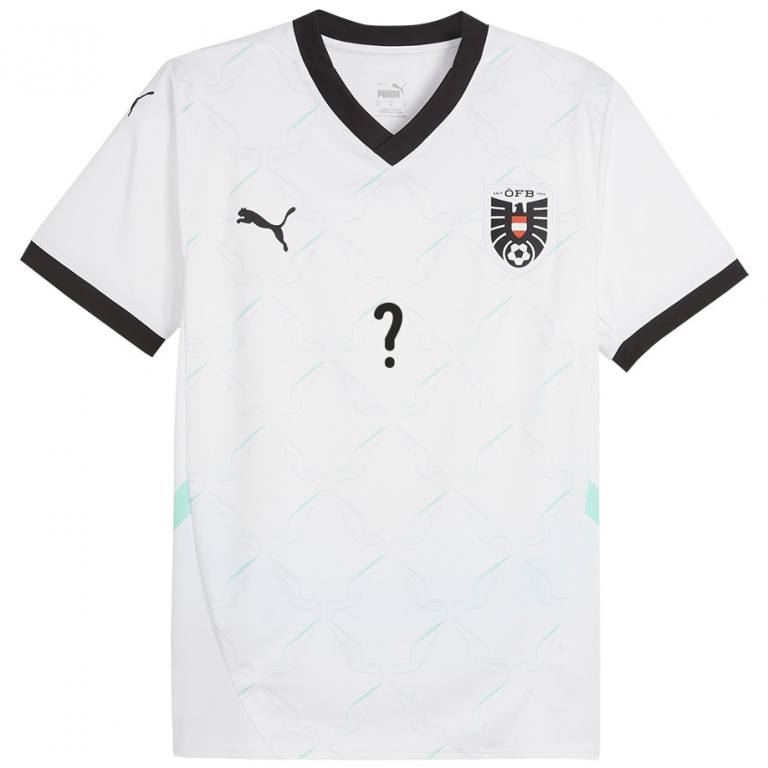 Niño Camiseta Austria Florent Hajdini #0 Blanco 2ª Equipación 24-26 La Camisa