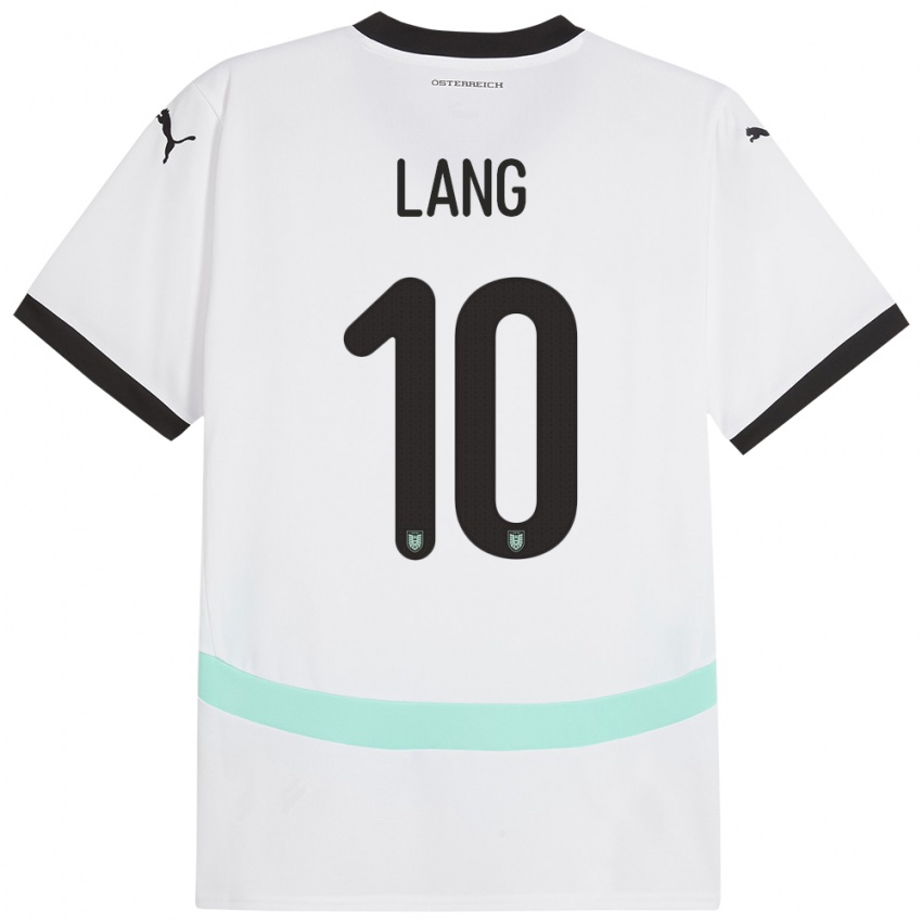 Niño Camiseta Austria Christoph Lang #10 Blanco 2ª Equipación 24-26 La Camisa