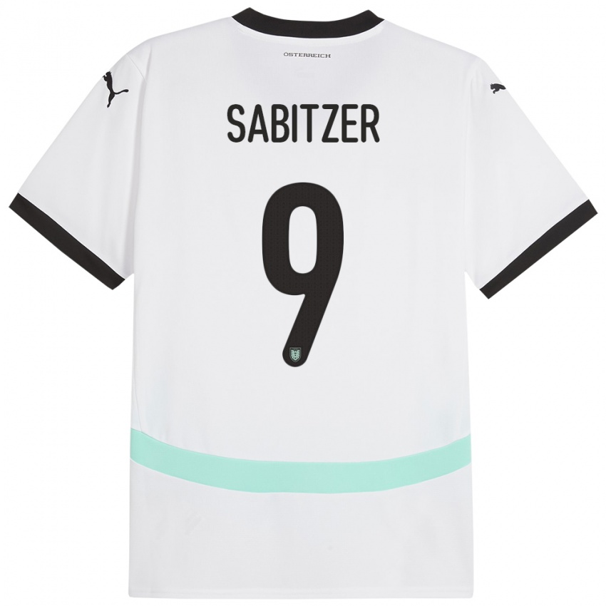 Niño Camiseta Austria Marcel Sabitzer #9 Blanco 2ª Equipación 24-26 La Camisa