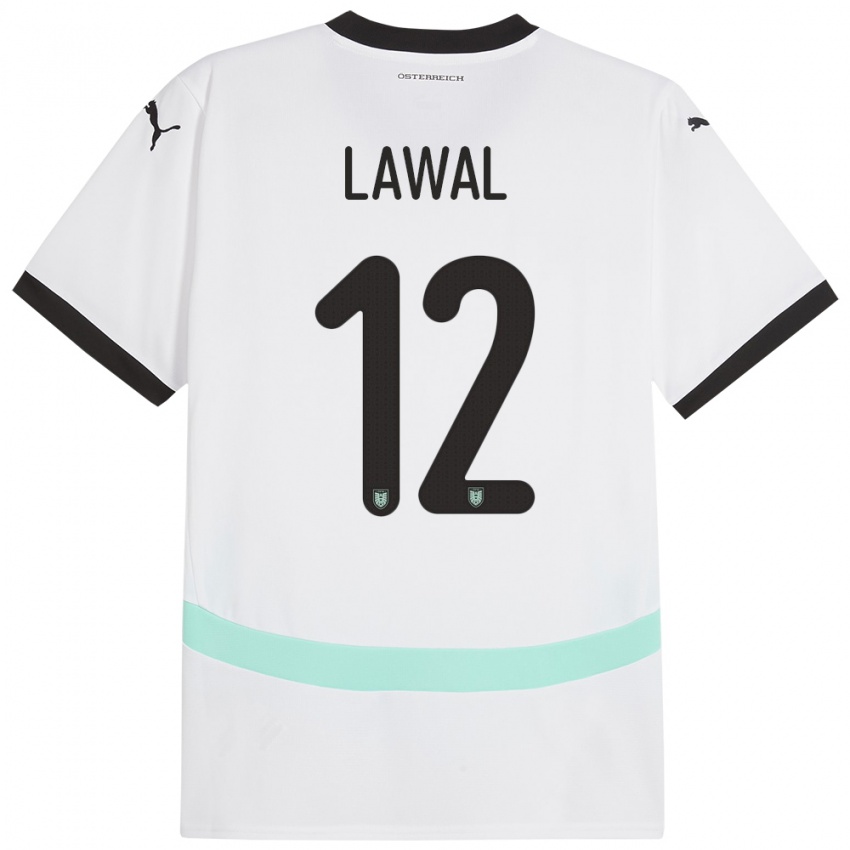 Niño Camiseta Austria Tobias Lawal #12 Blanco 2ª Equipación 24-26 La Camisa