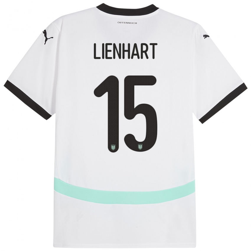 Niño Camiseta Austria Philipp Lienhart #15 Blanco 2ª Equipación 24-26 La Camisa