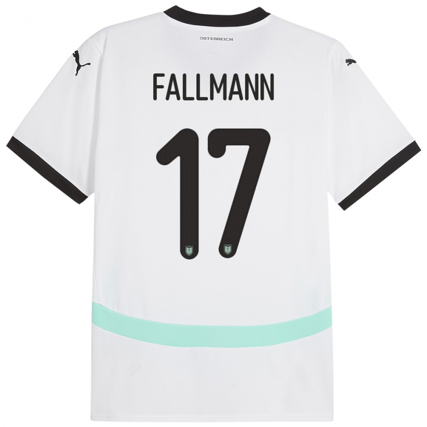 Niño Camiseta Austria Pascal Fallmann #17 Blanco 2ª Equipación 24-26 La Camisa