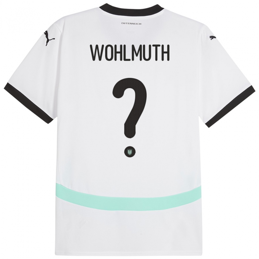 Niño Camiseta Austria Fabian Wohlmuth #0 Blanco 2ª Equipación 24-26 La Camisa