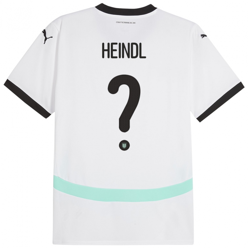 Niño Camiseta Austria David Heindl #0 Blanco 2ª Equipación 24-26 La Camisa