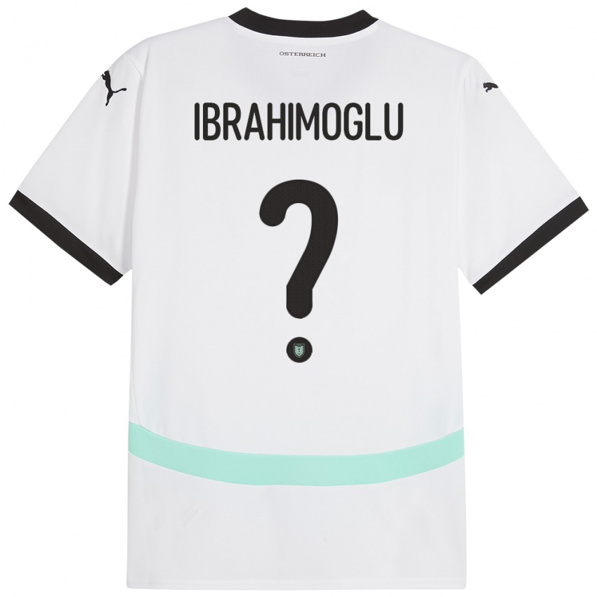 Niño Camiseta Austria Mücahit Ibrahimoglu #0 Blanco 2ª Equipación 24-26 La Camisa