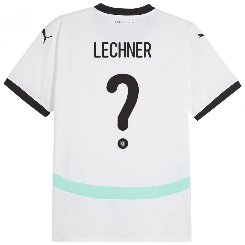 Niño Camiseta Austria Dominik Lechner #0 Blanco 2ª Equipación 24-26 La Camisa