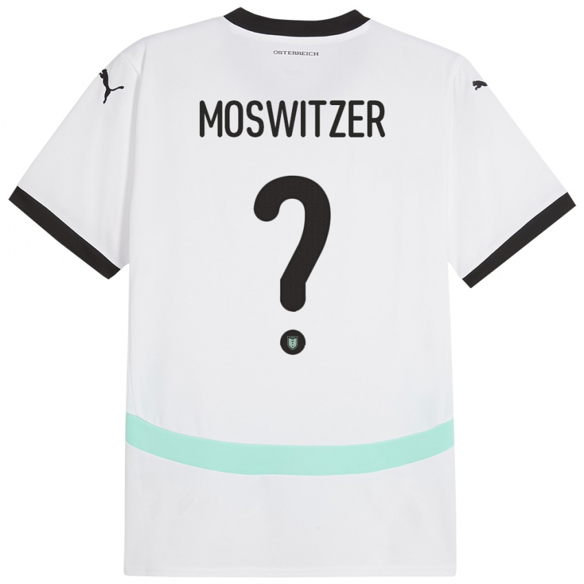 Niño Camiseta Austria Marcel Moswitzer #0 Blanco 2ª Equipación 24-26 La Camisa