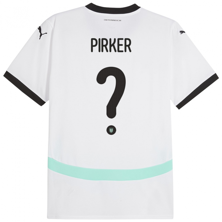 Niño Camiseta Austria Sebastian Pirker #0 Blanco 2ª Equipación 24-26 La Camisa