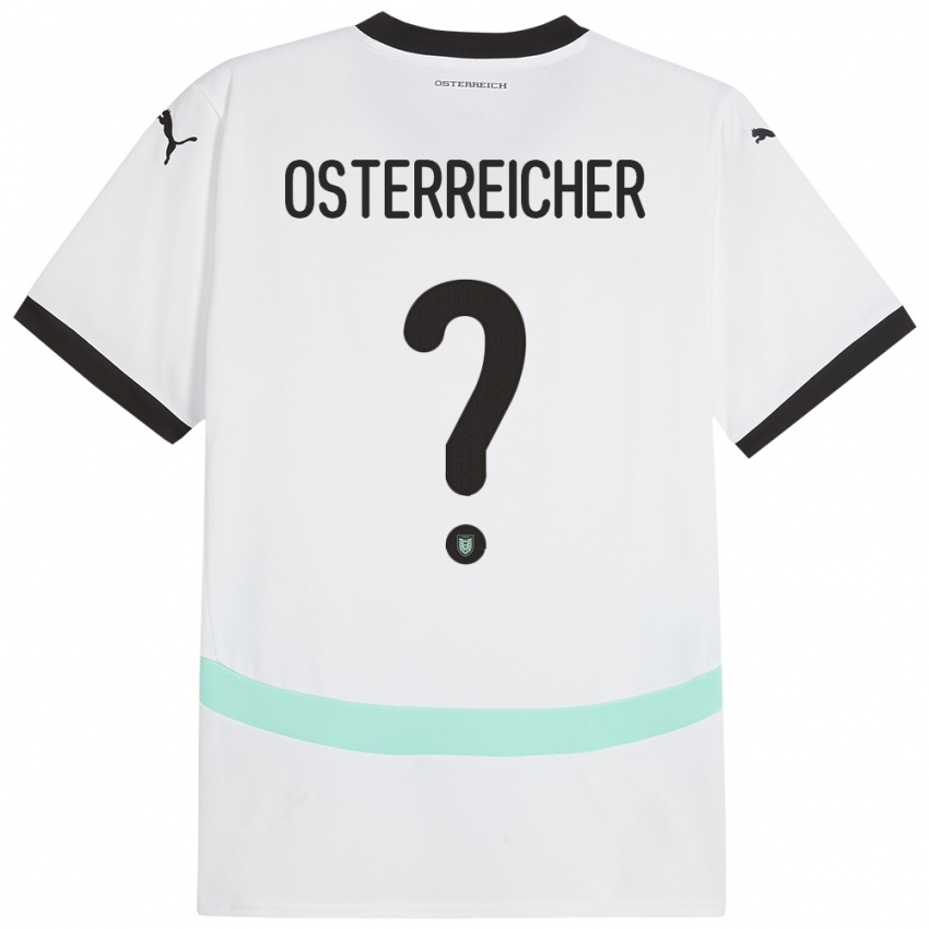 Niño Camiseta Austria Marijan Österreicher #0 Blanco 2ª Equipación 24-26 La Camisa