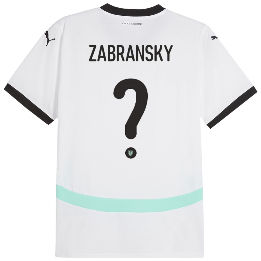 Niño Camiseta Austria Valentin Zabransky #0 Blanco 2ª Equipación 24-26 La Camisa