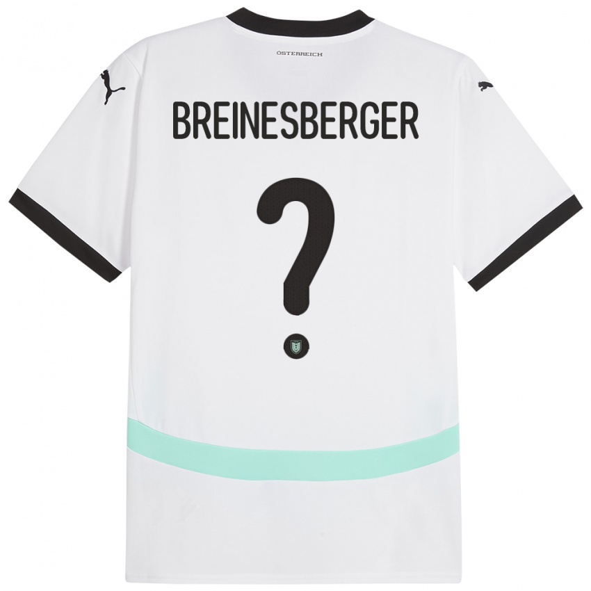 Niño Camiseta Austria Christoph Breinesberger #0 Blanco 2ª Equipación 24-26 La Camisa