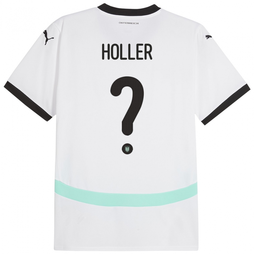 Niño Camiseta Austria Julian Höller #0 Blanco 2ª Equipación 24-26 La Camisa