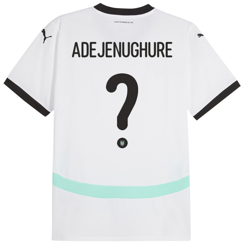 Niño Camiseta Austria Oghenetejiri Adejenughure #0 Blanco 2ª Equipación 24-26 La Camisa