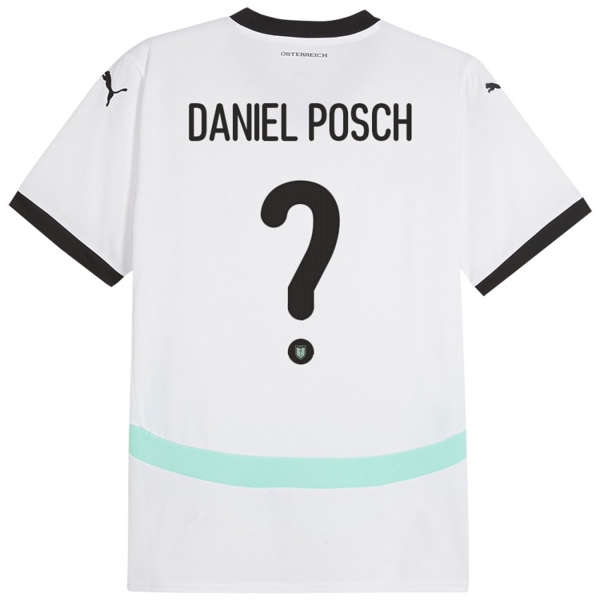 Niño Camiseta Austria Daniel Posch #0 Blanco 2ª Equipación 24-26 La Camisa