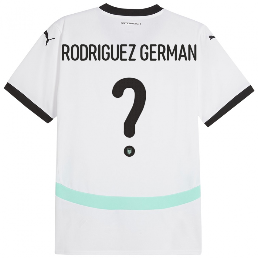 Niño Camiseta Austria Ryan Rodriguez German #0 Blanco 2ª Equipación 24-26 La Camisa