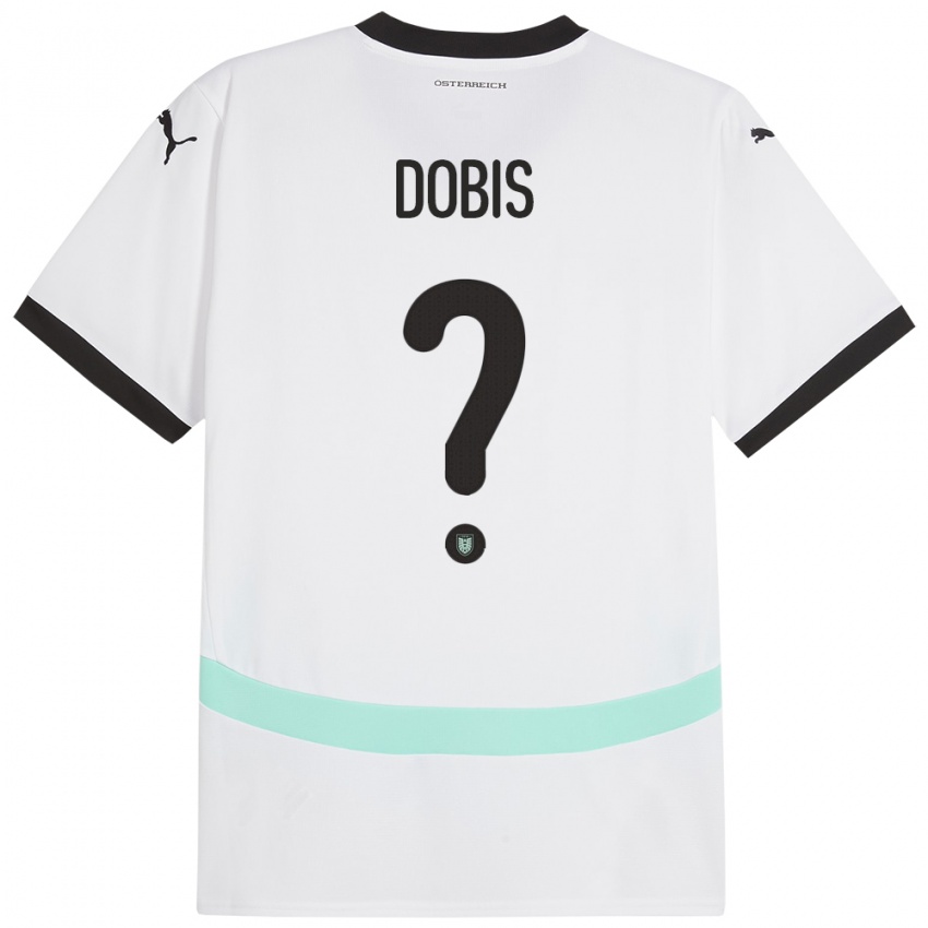 Niño Camiseta Austria Dominik Dobis #0 Blanco 2ª Equipación 24-26 La Camisa