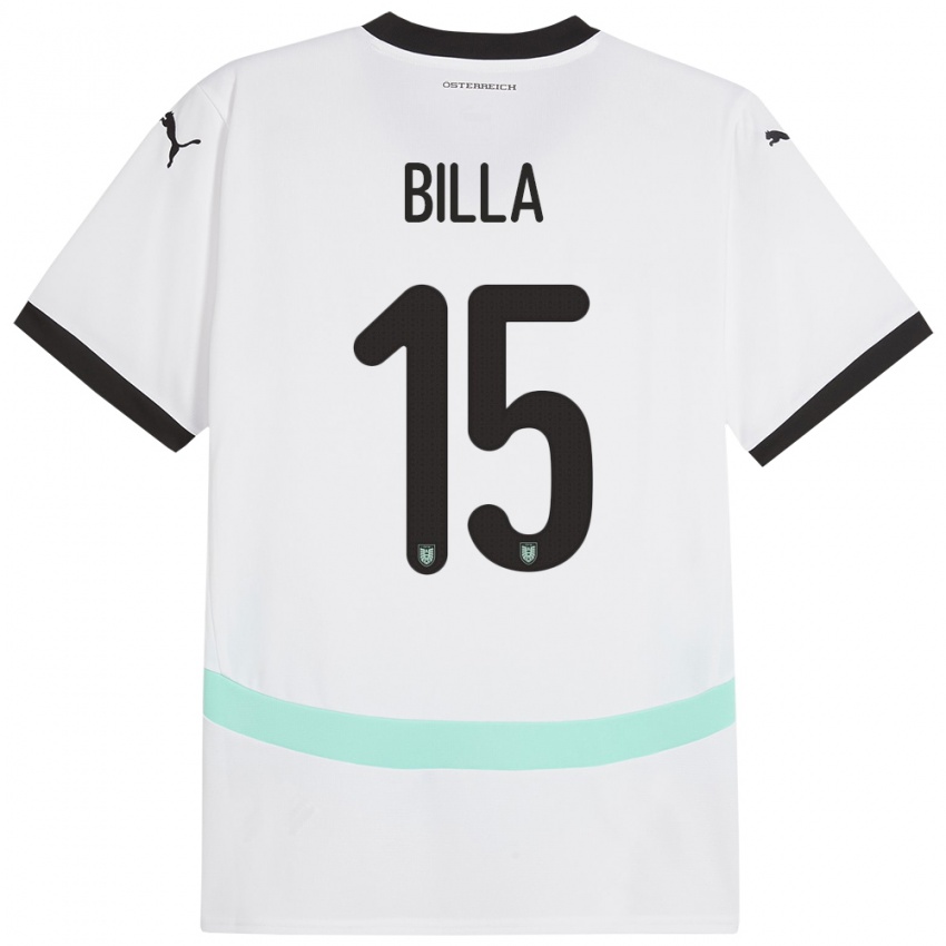 Niño Camiseta Austria Nicole Billa #15 Blanco 2ª Equipación 24-26 La Camisa