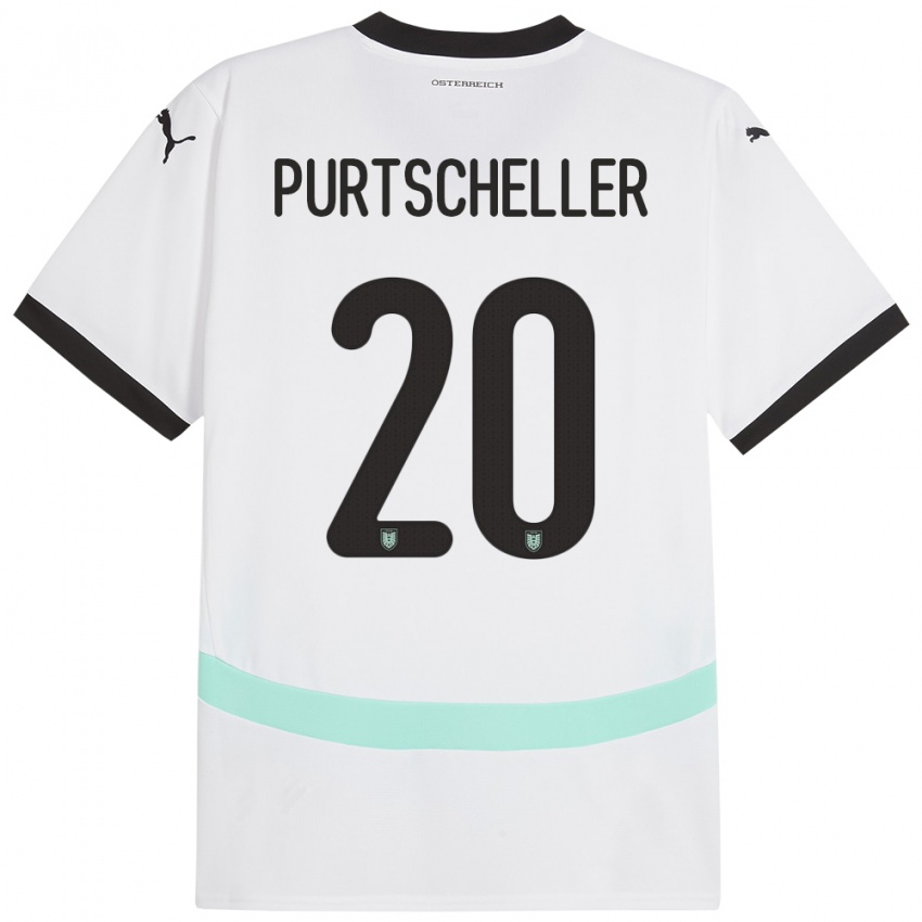 Niño Camiseta Austria Lilli Purtscheller #20 Blanco 2ª Equipación 24-26 La Camisa