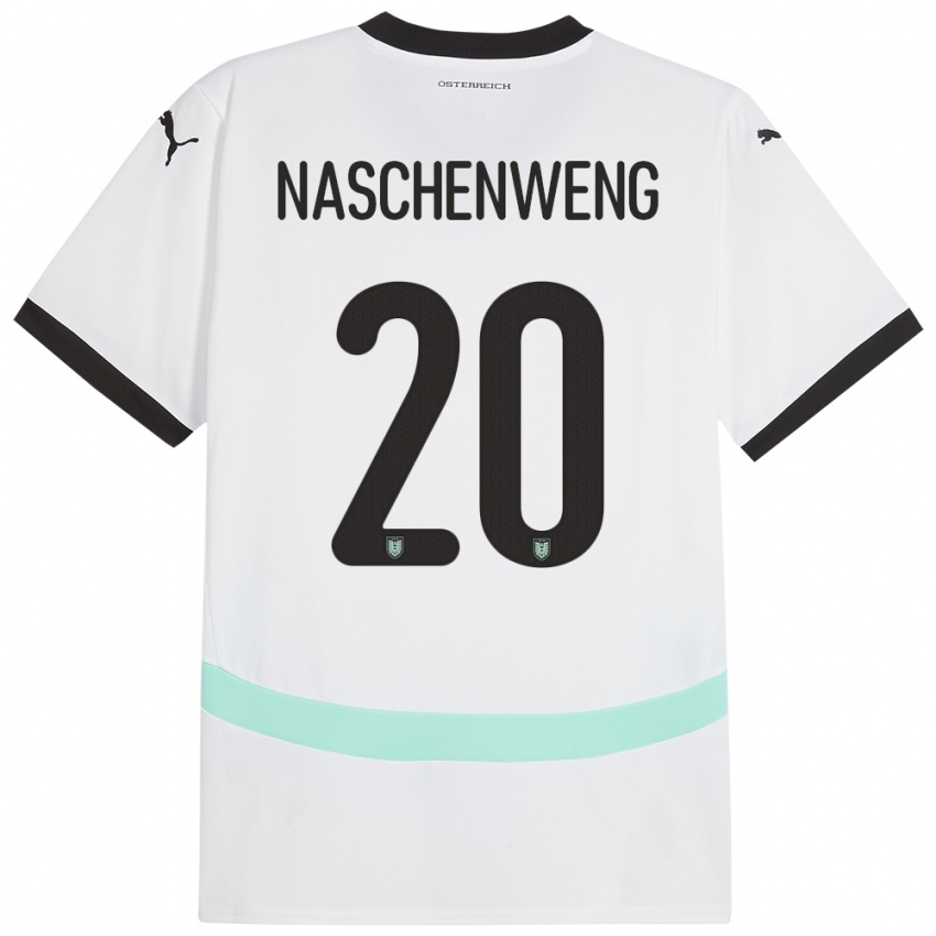 Niño Camiseta Austria Katharina Naschenweng #20 Blanco 2ª Equipación 24-26 La Camisa