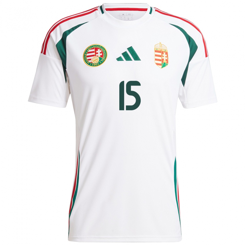 Niño Camiseta Hungría Fanni Vachter #15 Blanco 2ª Equipación 24-26 La Camisa