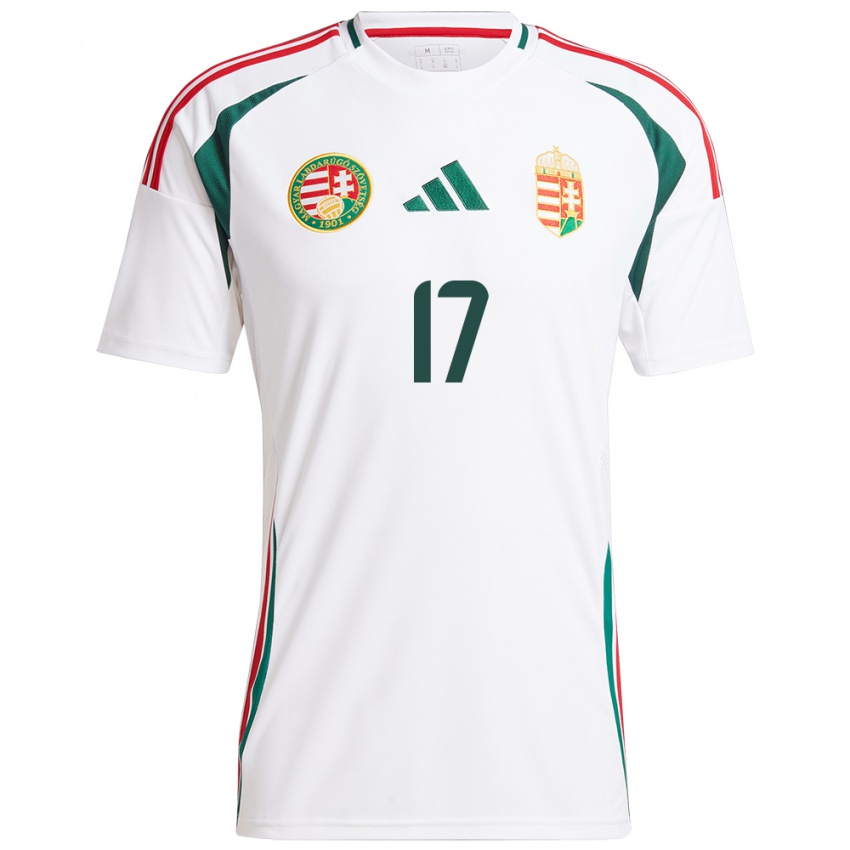Niño Camiseta Hungría Noel Lakatos #17 Blanco 2ª Equipación 24-26 La Camisa