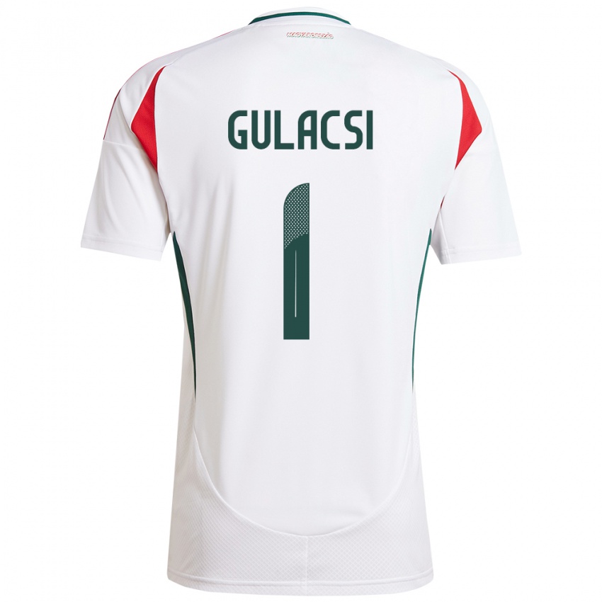 Niño Camiseta Hungría Péter Gulácsi #1 Blanco 2ª Equipación 24-26 La Camisa