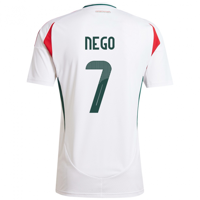 Niño Camiseta Hungría Loïc Nego #7 Blanco 2ª Equipación 24-26 La Camisa