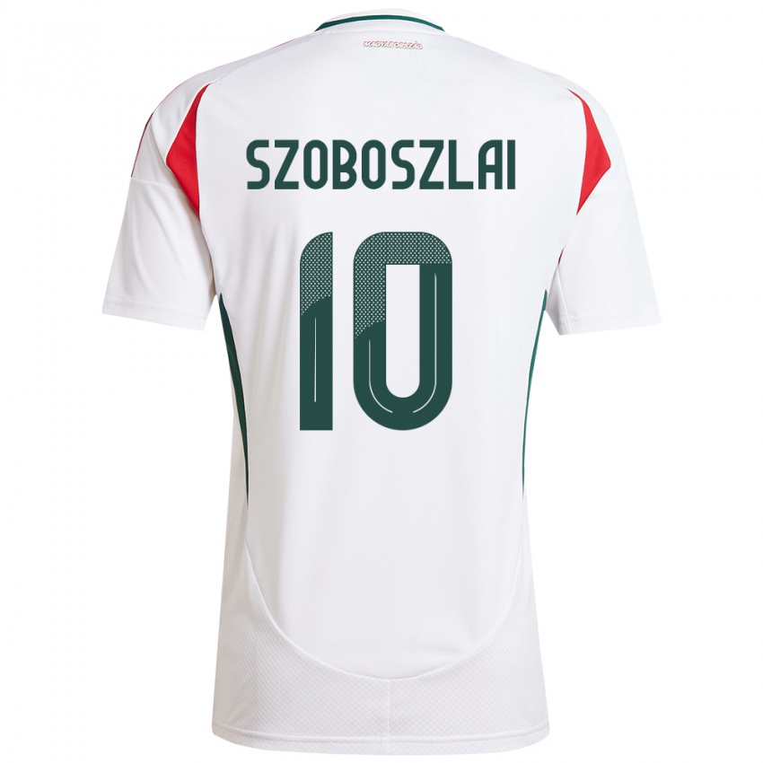 Niño Camiseta Hungría Dominik Szoboszlai #10 Blanco 2ª Equipación 24-26 La Camisa