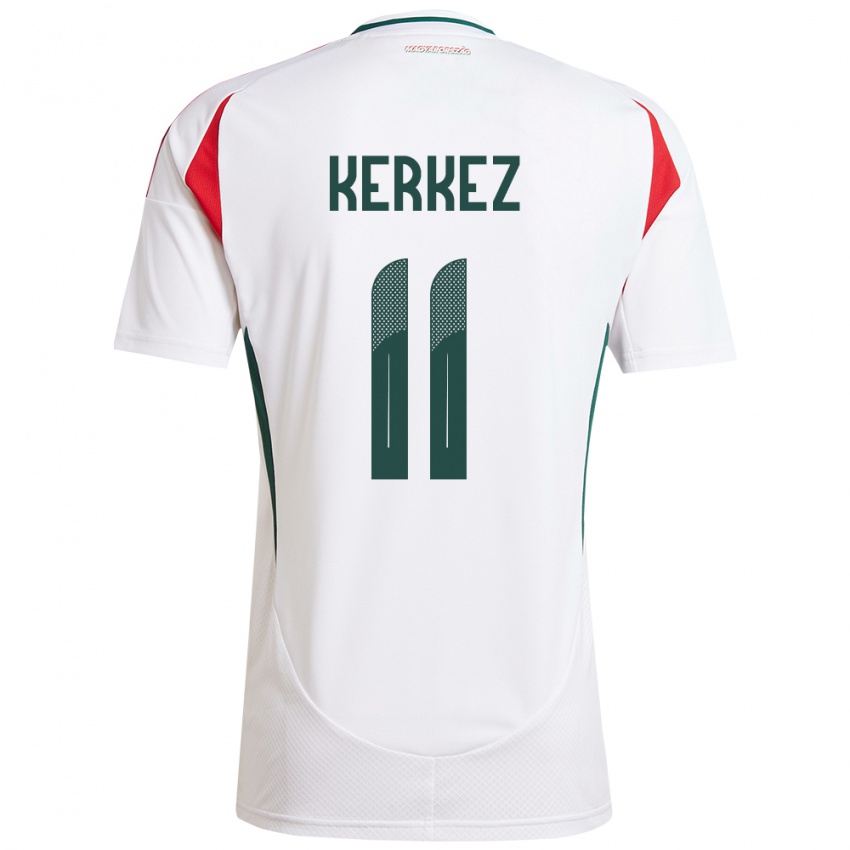 Niño Camiseta Hungría Milos Kerkez #11 Blanco 2ª Equipación 24-26 La Camisa