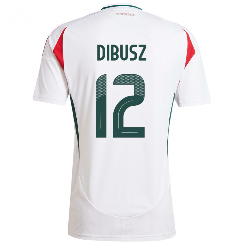 Niño Camiseta Hungría Dénes Dibusz #12 Blanco 2ª Equipación 24-26 La Camisa