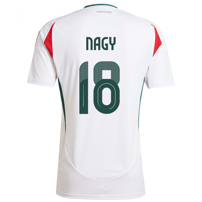Niño Camiseta Hungría Zsolt Nagy #18 Blanco 2ª Equipación 24-26 La Camisa
