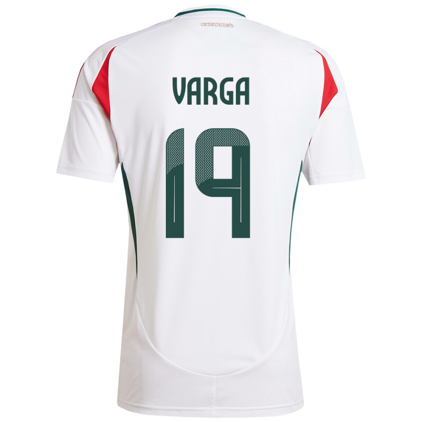 Niño Camiseta Hungría Barnabás Varga #19 Blanco 2ª Equipación 24-26 La Camisa