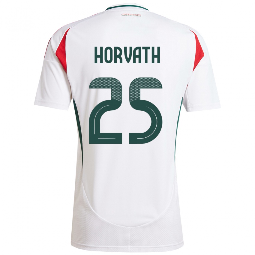 Niño Camiseta Hungría Krisztofer Horváth #25 Blanco 2ª Equipación 24-26 La Camisa