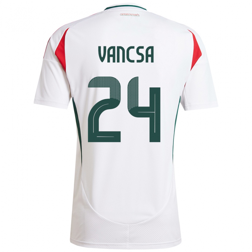 Niño Camiseta Hungría Zalán Vancsa #24 Blanco 2ª Equipación 24-26 La Camisa