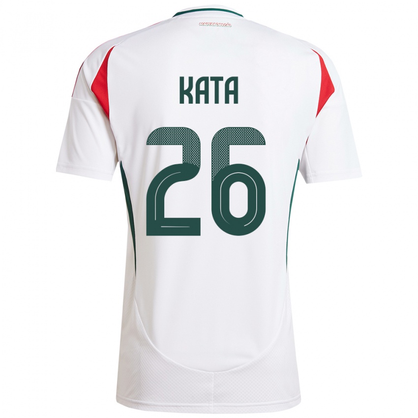 Niño Camiseta Hungría Mihály Kata #26 Blanco 2ª Equipación 24-26 La Camisa