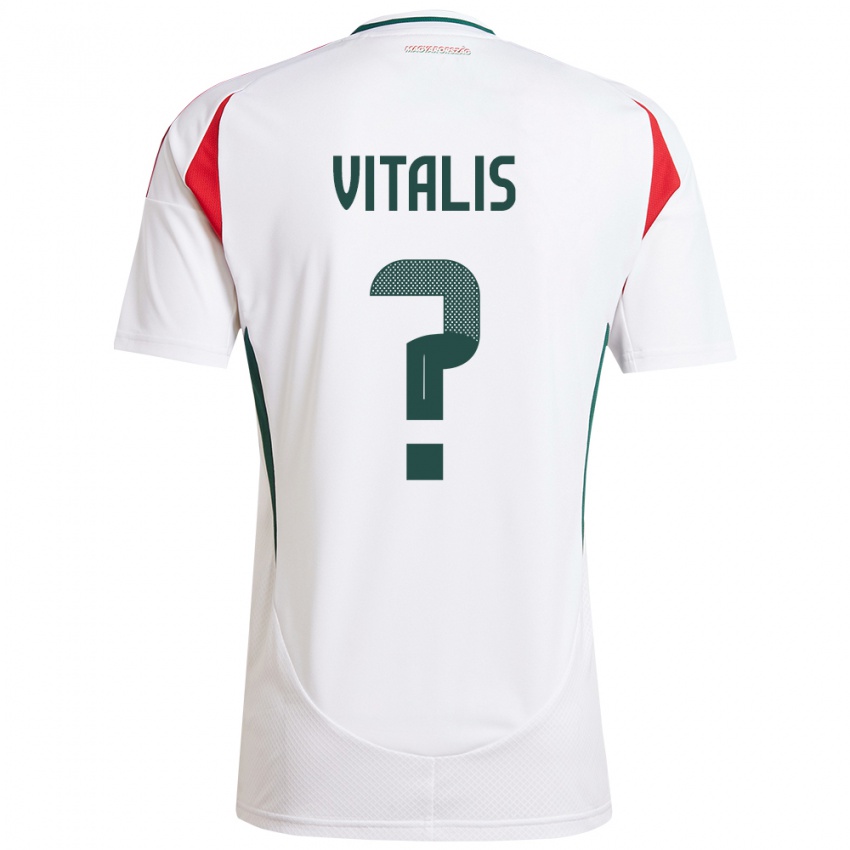 Niño Camiseta Hungría Milán Vitális #0 Blanco 2ª Equipación 24-26 La Camisa